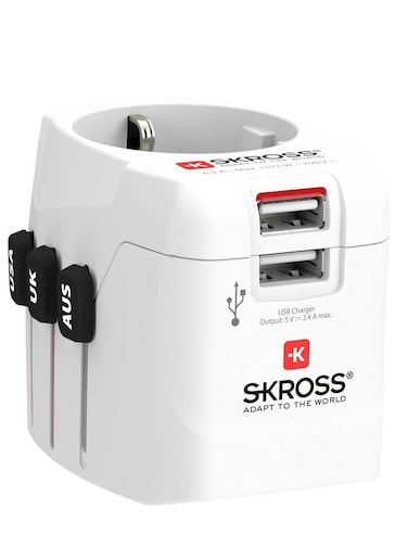 Skross 1302470 Travel adapter Pro Light USB (2xA) -World