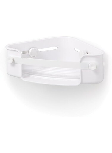 Umbra Flex Gel Lock Corner Shower Bin, White, 18.693999999999999 X 32.536999999999999 X 8.7629999999999999 Cm