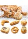 Highdas Bread Catnip Toys Cat Toys for Indoor Cats Interactive Toys for Cat Lover Gifts Kitten Chew Bite Kick Toys Baguette Croissant Pretzel Toast Bun Cinnamon Roll Plush Catmint Pet Birthday Present