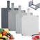 Durable Plastic Chopping Board Set with Stand - Dishwasher Safe, BPA Free, Perfect for Kitchen &amp; Camping, Flexible Small Cutting Boards for Caravan Accessories