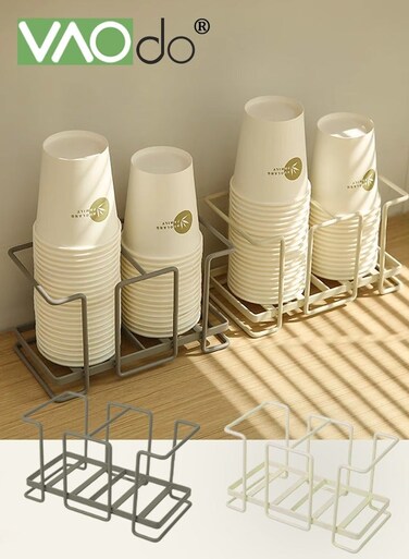 2PCS Disposable Paper Cup Holder, Coffee Cup Dispenser, Bathroom Cup Dispenser, Moisture-proof and Rust-proof Material