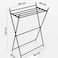 Foldable Clothes Drying Rack with Shoe Storage &ndash; Multi-Purpose Metal Garment Organizer for Bedroom &amp; Laundry, Space-Saving Hanger Stand for Clothes, Towels &amp; Shoes, Clothes Drying Stand Black