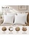 auraa Essential 4-Piece Cushion Fillers 45x45 cm &acirc;&euro;&ldquo; Fluffy and Durable with Polyster Outer Fabric and premium Microfiber&acirc;&euro;&ldquo; Ideal for Living Room &amp; Bedroom Styling