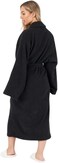 1CHASE 100% Cotton Shawl Bathrobe for Women and Men, Terry Bathrobe Hotel and Spa quality, Highly Absorbent And Light Weight With Pockets- Unisex (L/XL) (Black)