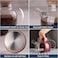 1CHASE Borosilicate Glass Teapot with Bamboo Lid and Removable Infuser 1000ML, Double Wall Glass Coffee Cups Handle 250 ML (2 Pcs)