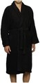 1CHASE 100% Cotton Shawl Bathrobe for Women and Men, Terry Bathrobe Hotel and Spa quality, Highly Absorbent And Light Weight With Pockets- Unisex (L/XL) (Black)