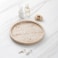 1CHASE Natural Travertine Round Marble Tray Beige, For Jewels Perfume Makeup Tray, Coffee Table Tray, Bathroom Tray, Serving Tray, Dining Area, Bedroom 25cm X 2.5