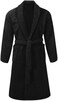 1CHASE 100% Cotton Shawl Bathrobe for Women and Men, Terry Bathrobe Hotel and Spa quality, Highly Absorbent And Light Weight With Pockets (UAE/KSA, Numeric, 36, 38, Regular, Regular, S/M, BLACK)