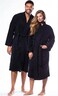 1CHASE 100% Cotton Shawl Bathrobe for Women and Men, Terry Bathrobe Hotel and Spa quality, Highly Absorbent And Light Weight With Pockets (UAE/KSA, Numeric, 36, 38, Regular, Regular, S/M, BLACK)