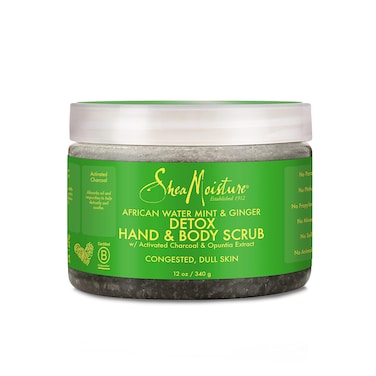 SheaMoisture African Wild Water Mint Detox &amp; Stimulate Hand &amp; Body Scrub, 12 Ounce (Pack of 1)