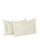 LIVING 100% Cotton Set of 2 Pillow Covers : 50x75 cms - 250 TC Serentiy Solids - Ivory