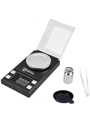 GuangYing Digital Milligram Jewelry Scale 50g / 0.001g Reloading,High-Precision Pocket Scale,Tare &amp; PCS Function, LCD Display with Calibration Weights and Batteries (50g / 0.001g)
