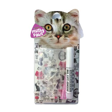 NutraPet Plushy Paws Nail Caps Clear #1 Large