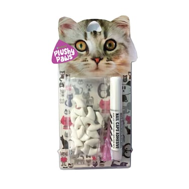 NutraPet Plushy Paws Nail Caps White #3 Medium
