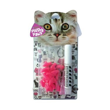 NutraPet Plushy Paws Nail Caps Princess Pink #21 Large