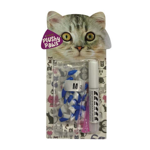 NutraPet Plusy Paws Nail Caps Dual Blue   White #53 Large