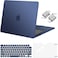 MOSISO Compatible with MacBook Air 13 inch Case 2025 2024 2023 2022 M4 A3240 M3 A3113 M2 A2681, Plastic Hard Shell&amp;Keyboard Cover&amp;Screen Film&amp;Type C for MacBook Air 13.6 inch Case, Haze Blue