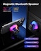 Magnetic Bluetooth Speaker, XO Portable Bluetooth Speaker with RGB Light, Waterproof Wireless Speaker, Phone Stand for iPhone