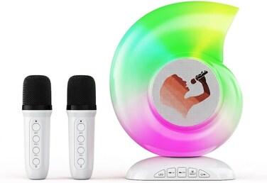 Music Lamp Bluetooth Speaker with RGB Night Light &amp; 2 Mics