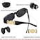 FEISEDY Small Square Sunglasses for Men Women Vintage Trendy Irregular Sunglasses B2322