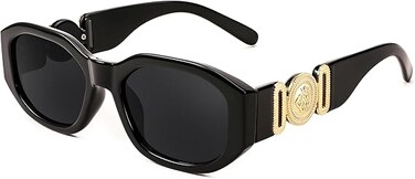 FEISEDY Small Square Sunglasses for Men Women Vintage Trendy Irregular Sunglasses B2322