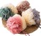 Mesh Bath Loofah Pack of 4PCS Set &ndash; Soft Body Shower Sponge, Deep Cleansing Exfoliating Bath Pouf, Quick Dry, Rich Foam Loofah for Men &amp; Women &ndash; Multi-Color