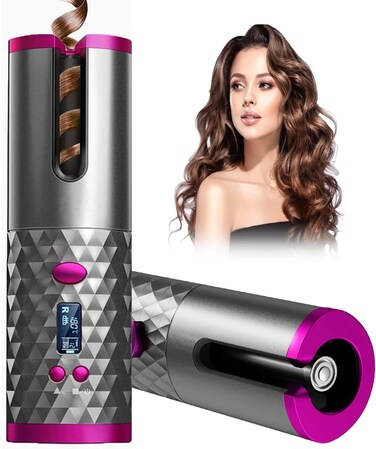 Wireless Automatic Curling Iron with Rechargeable Battery