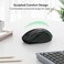 TECKNET Wireless Mouse, 2.4G USB Computer Mouse with 6-Level Adjustable 4800 DPI, Silent Quiet Click，30 Months Battery, Ergonomic Grips, 6 Buttons Portable for PC, Chromebook, Mac - Dark-Grey