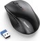 TECKNET Wireless Mouse, 2.4G USB Computer Mouse with 6-Level Adjustable 4800 DPI, Silent Quiet Click，30 Months Battery, Ergonomic Grips, 6 Buttons Portable for PC, Chromebook, Mac - Dark-Grey