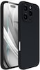Compatible with iPhone 16 Pro Case 6.3", with 1 x Screen Protector, Silicone Case Comprehensive Protection Cover Slim Shockproof Gel Rubber Flexible Phone Case for Iphone 16 Pro Black