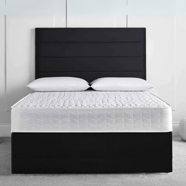 Elegance Rest Upholstered Queen Size Bed (160 X 200 CM) Black Color