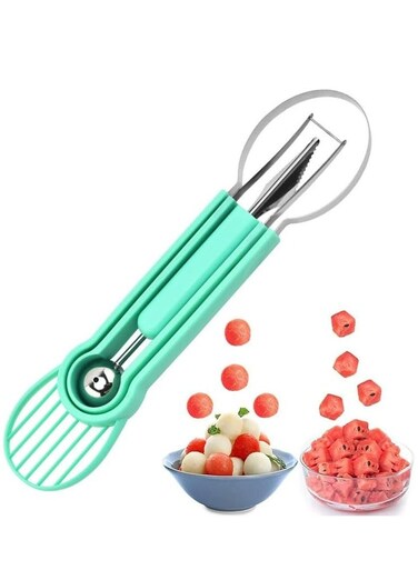 3-in-1 Stainless Steel Watermelon Cutter Slicer Tool Melon Cutter for Camping Kitchen