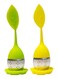 2-Piece Leaf Shape Tea Infuser Set Green/Yellow