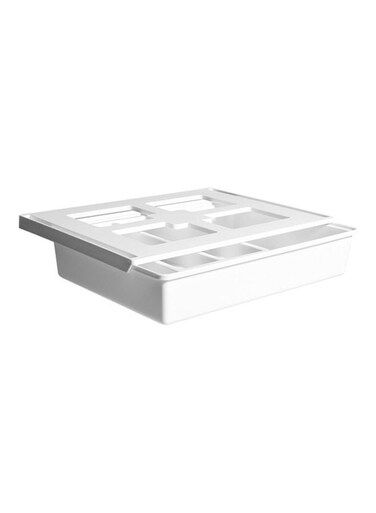 Hidden Under Table Storage Box Drawer White
