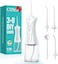 COSLUS E40 Water Flosser for Teeth, Braces, Gums Care - Advanced 10 Pressure Settings for Multiple Users, 300ML, BPA-Free, IPX7 Waterproof, Rechargeable Portable for Home &amp; Travel, White