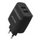 Porodo Blue 2-Pin Dual Port Wall Charger 12W 2.4A EU Plug Fast Charging Adapter for Smartphones &amp; Devices