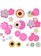 Flower Silicone Mold Set Sunflower Chrysanthemum Cherry Blossoms Plum Blossoms and Small Flower Silicone Molds for Candy Chocolate Fondant Polymer Clay Soap Crafting Projects Cake Decoration 8Pcs