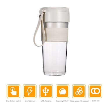 Personal Size Portable USB Rechargeable Fruit Mixing Blender multicolour 22*9.5*11.5cm