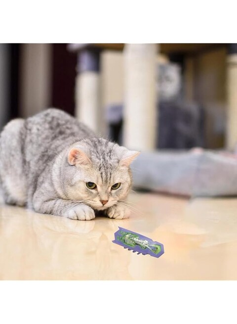 Erweicet Cat Toys Interactive Electric Insect Toys, Battery Operated Auto Move and Automatically Sense Obstacles and Escape Toys (Electronic Bugs)