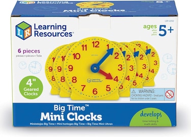 Learning Resources 10cm Geared Mini-Clocks
