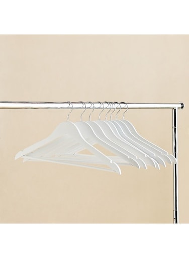Box White 8-Piece Wooden Hanger Set