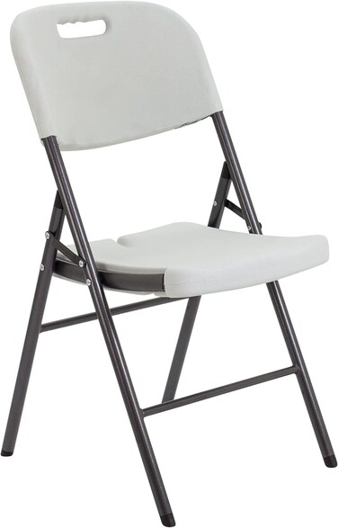 Durable Folding Plastic Chair with Molded Seat - Portable, Comfortable, and Ideal for Indoor and Outdoor Use