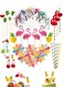 Pcs Food Party Toothpicks , Skewers, Umbrellas, Fireworks Sticks, Colourful Stirrer Sticks, Straws, Juice Accessories for Summer Party, Wedding, Bar, Drinks