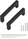 Cabinet Pulls Matte Black Cabinet Handles Square Drawer Pulls, 10 Pack 3-3/4 Inch Stainless Steel Kitchen Door Cupboard Cabinet Handles, Drawer Hardware Handles, 96mm Hole Centers