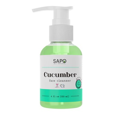 Cucumber Face Cleanser - A Gentle and Hydrating Facial Wash - Made with Cucumbers, Aloe &amp; Vitamin C - Great for Dry or Oily Skin - 4 Fl Oz