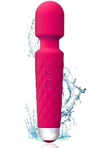 Satisfyer Electric Rechargeable Personal Body Wand Cordless Massager Machine with 20 Vibration Modes and Water Resistant for Full Body (Pink)
