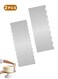 Life 2 Pcs Stainless Steel Cake Scraper, Cake Decorating Tools Edge Side Jagged Wave Double Sided Patterned Comb Metal Cake Carving Smoothing Cream Pastry Baking