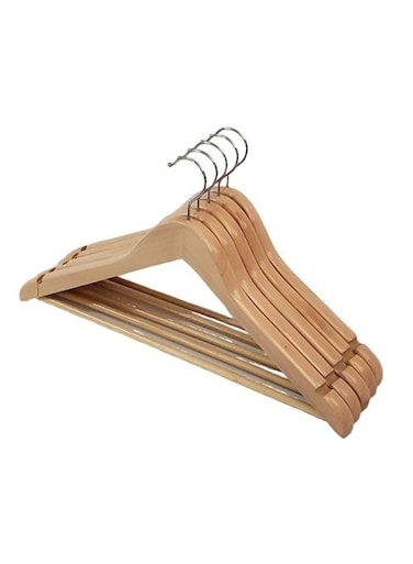 Pack of 5 Non-Slip Thickened Wooden Hangers