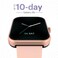 1.85" Display, Bluetooth Calling Smart Watch, 10 Days Battery, 550 NITS Brightness, Smart DND, 100 Sports Modes, 150+ Cloud-Based Watch Faces, for Men and Women (Roase Gold)