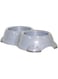 Moderna Double Smarty Plastic Non-Slip Pet Food Bowl 2 X 645Ml Warm Grey